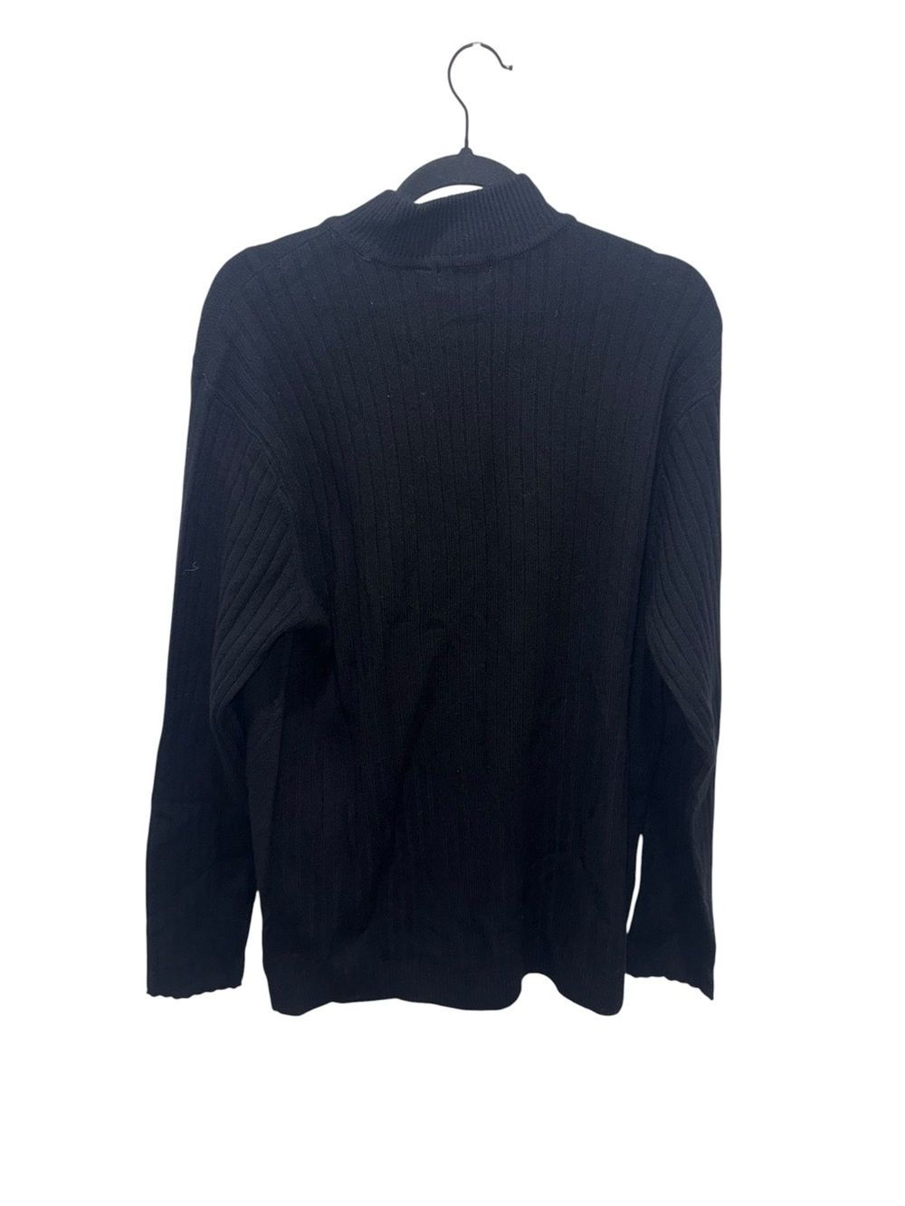 Claiborne Black Cashmere Blend Mock Neck Sweater XXL Luxe - Picture 5 of 5